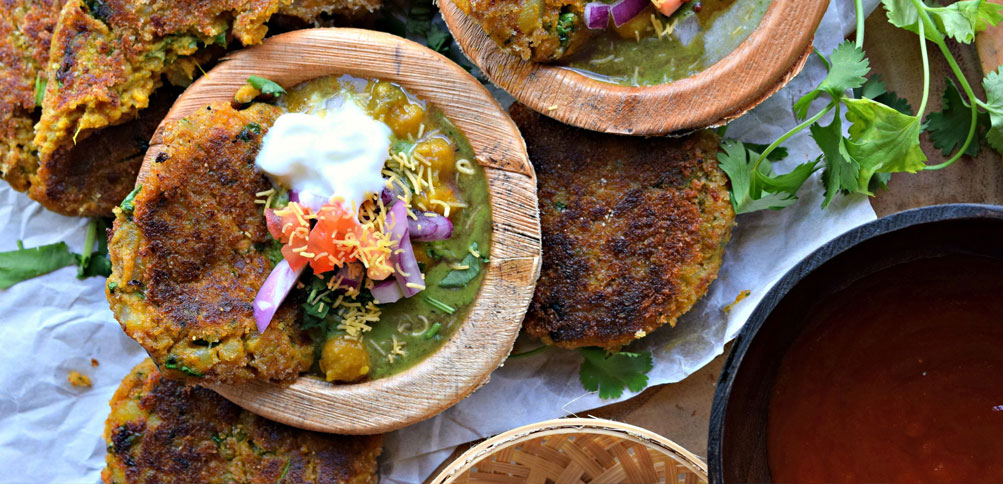 Indian Chole Aloo Tikki